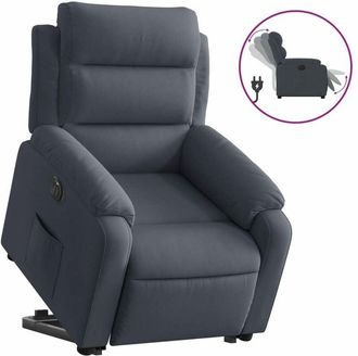 vidaXL Vidaxl - Sill&oacute;n El&eacute;ctrico Reclinable Elevable De Terciopelo Gris Oscuro