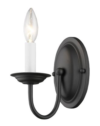 Livex Lighting Livex Home Basics 1-Light Black Wall Sconce