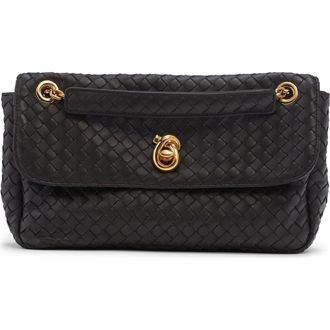 Bottega Veneta Madison Intrecciato Shoulder Bag in 2009 Espresso-M Brass at Nordstrom