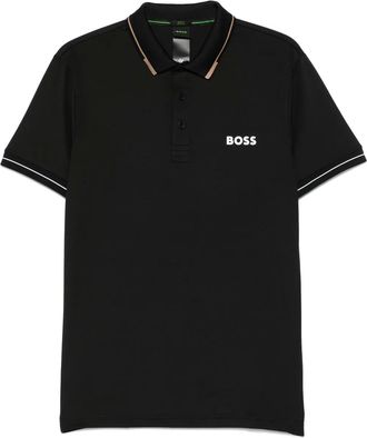 BOSS Polo in jersey elasticizzato - Nero