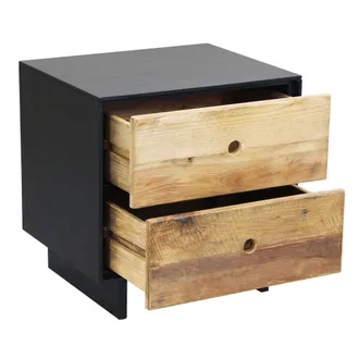 Milani Home Milani Home - Pinus Black - Comodino In Pino Riciclato