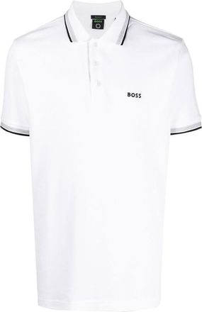 HUGO BOSS White Logo Polo