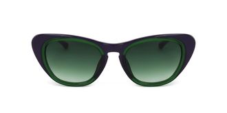 Linda Farrow ERDEM EDM18 C3 Womens Sunglasses Blue Size 52