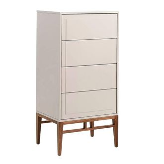 Angel Cerd&aacute; Chiffonier, Beige & Walnut Wood, 4 Drawers, 120 cm High
