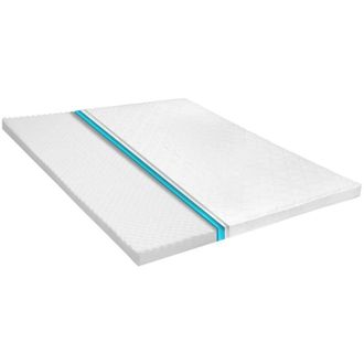 vidaXL Coprimaterasso 140x200cm Schiuma a Freddo Superficie a Onde 7cm - Vidaxl