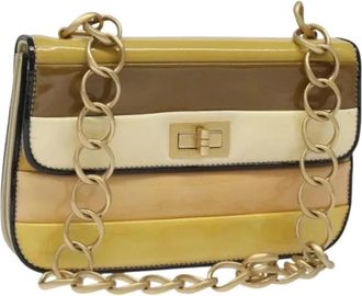 Chanel Pre-owned Shoulder Bags, female, Yellow, Size: ONE SIZE Pre-owned Vintage Shoulder Bag