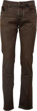 Jacob Cohen Slim Fit Bard Brown Stretch Denim Jeans