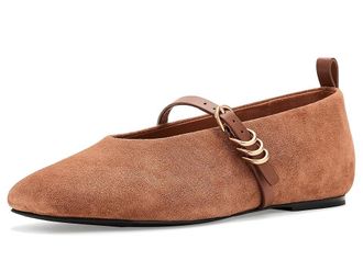 Rag & Bone Spire Mary Jane Womens Flat Shoes Umber Suede : EU 37.5 (US Womens 7.5) M, Synthetic