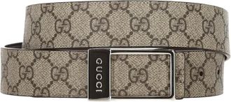 Gucci Omkeerbare riem met rechthoekige gesp - Beige