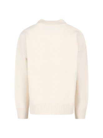 Ami Mens Ami Sweaters White Wool