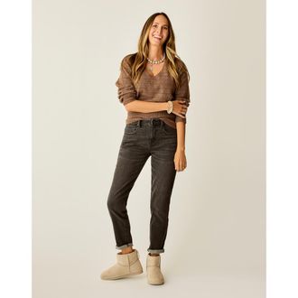 Carve Designs Ruth Reversible Fuzzy Sweater in Sumac Lurex at Nordstrom, Size X-Large