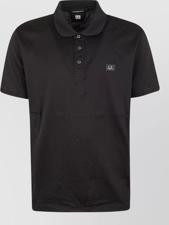 C.P. Company mercerized jersey short sleeve polo shirt