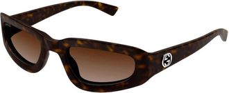 Gucci Unisex Black Rectangular Sunglasses GG1787S 002