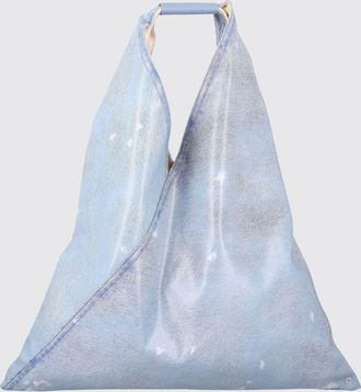 Maison Margiela Borsa Japanese in pelle stampa denim