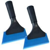 OEM Juego De 2 Rasquetas De Goma De Silicona Para Ventanas Tintadas/pegatinas De Coche/cristal/espejos/ducha, Raspador De Goma (azul) - Crezuo