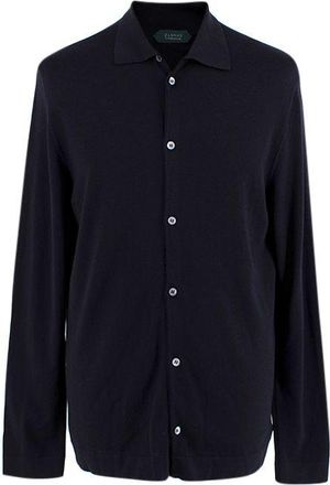 Zanone navy wool long sleeved cardigan Size XS