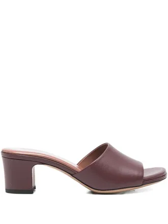 PARIS TEXAS Ava block-heel sandals - women - Calf Leather/Calf Leather/Calf Leather/Rubber - 36.5 - Red
