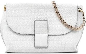 Loewe Pre-owned Cross Body Bags, female, White, Size: ONE SIZE Pre-owned Leather Shoulder Bag