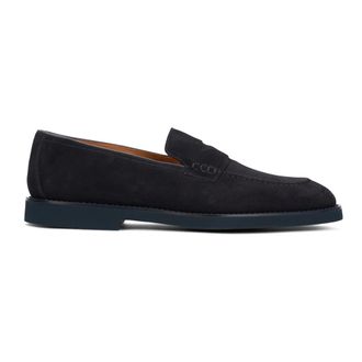 Doucal's Loafers, male, Blue, Size: 10 1/2 US Suede Loafer