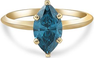 Pompeii3 1 1/2Ct Marquise Solitaire Diamond Engagement Ring White, Yellow Gold Lab Grown