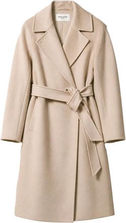 Max Mara Resina Jas - Dames - Jas met riem - Beige - XS - Wol - Jassen