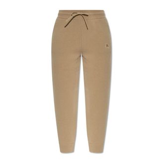 Burberry Broeken, Dames, Beige, XS, Kasjmier, Broek met logo