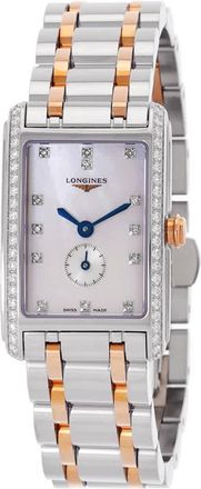 Longines DolceVita Quartz Diamond White Mother of Pearl Dial Ladies Watch L5.255.5.89.7