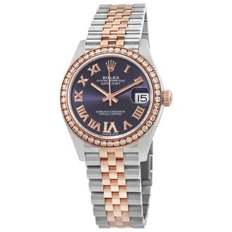 Rolex Datejust 31 Aubergine Dial Automatic Ladies Steel and 18kt Everose Gold Jubilee Watch 278381AURDJ