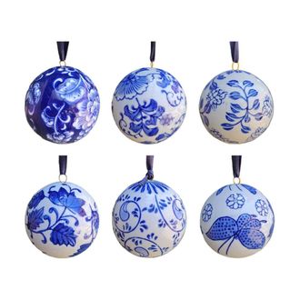OEM Bola De Navidad De Porcelana De 2,4 Pulgadas, Zafiro De 6 Pulgadas De Profundidad