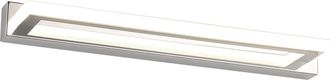OEM Espejo De Ba&ntilde;o Led Superbrillante, Frontal, Cromado, 42 X 8,5 X 4,5 Cm, Con Cambio De Luz Tricolor
