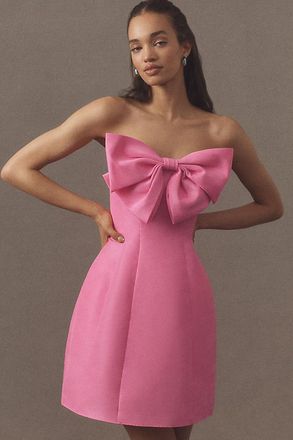 Mac Duggal Strapless Bow Fit & Flare Mini Dress