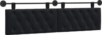 vidaXL Cabecero Colgante Negro Terciopelo Vidaxl