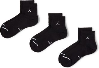 Nike Jordan Everyday Elevated Ankle Socks (3 Pairs) in Black | IR6320-010