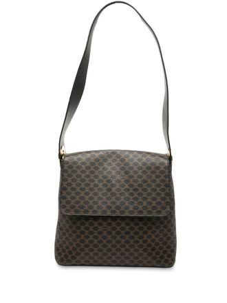 Celine 1998 Macadam Coated Canvas shoulder bag - Brown