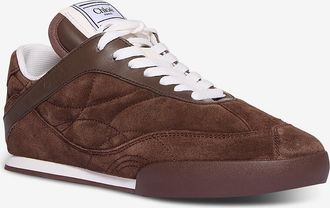 Chlo&eacute; Niedrige Wildledersneakers mit Glattleder Chlo&eacute; Kick