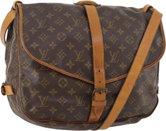 Louis Vuitton Saumur Monogram Canvas Brown Canvas Handbag (Pre-Owned)