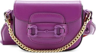 Gucci Horsebit 1955 Shoulder Bag Leather Super Mini crossbody bag - Paars