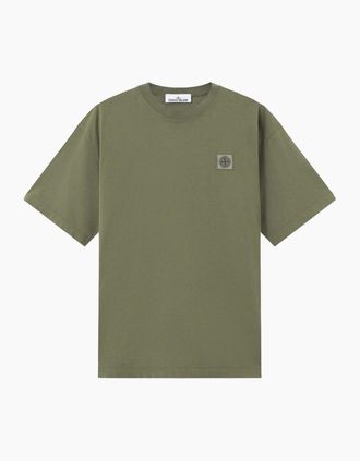 Stone Island Mens PATCH LOGO 2100030 T SHIRT - Green - Size: 38