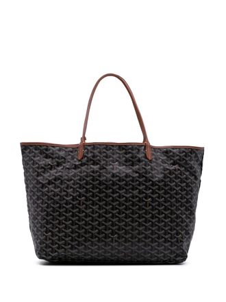 Goyard 2019 Goyardine Saint Louis GM tote bag - unisex - Fabric/Calf Leather/Leather - One Size - Black
