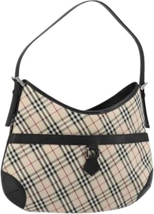 Burberry Borsa a spalla Pre-owned in tela - - Pre-owned - Donna - Beige - ONE SIZE