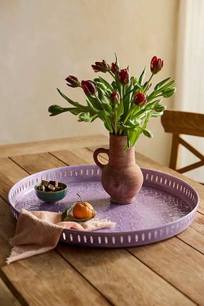 Terrain Enamelware Serving Tray, Violet