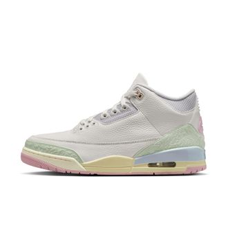 Nike Jordan Mens Air Jordan 3 Retro Sail and Jade Aura Shoes in White | IF4396-100
