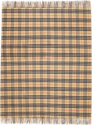 Burberry Check Cashmere Sjaal - unisex - Wintersjaals - Beige - ONE Size - Kasjmier - Accessoires