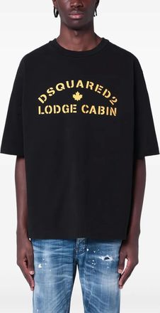 Dsquared2 T-shirt in cotone con stampa - Nero