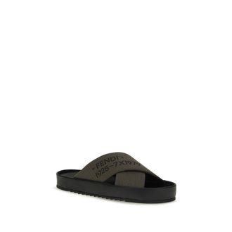 Fendi Double Slide Sandals - Bicolor