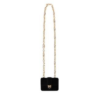 Pinko Pinko - Pocket Necklace Suede - Dames - Tassen - Zwart - Maat: ONE Size Su&egrave;de