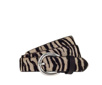 Tamaris Lederg&uuml;rtel TAMARIS Elsa Silver, Damen, Gr. 11,5, wei&szlig;, schwarz, Rindsleder, G&uuml;rtel Lederg&uuml;rtel, Fell-Optik