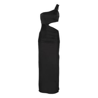 Fisico One-Shoulder Maxi Jurk - Dames - Avondkleed - Zwart - M - Kleedjes