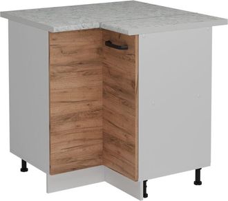 Vicco Armario De Esquina R-line, Roble Dorado, 75.6 Cm Et M&aacute;rmol