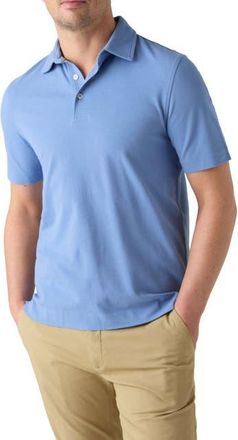 Robert Talbott Walker Short Sleeve Polo in Classic Legacy Blue at Nordstrom, Size Xxx-Large S